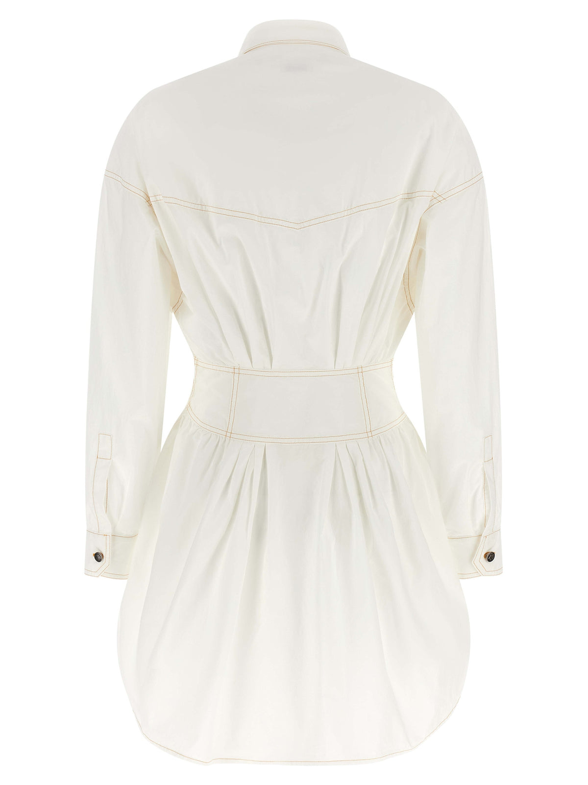 White Cotton Short Dress