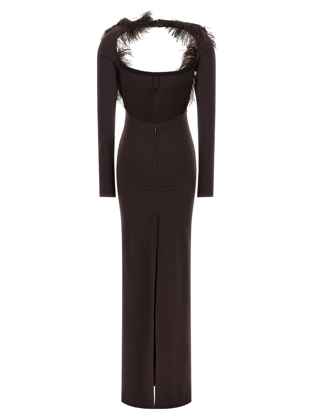 Brown Viscose Long Dress