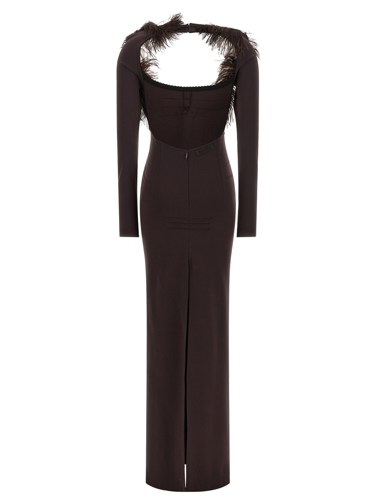 Brown Viscose Long Dress