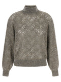 Gray Polyamide Cardigan