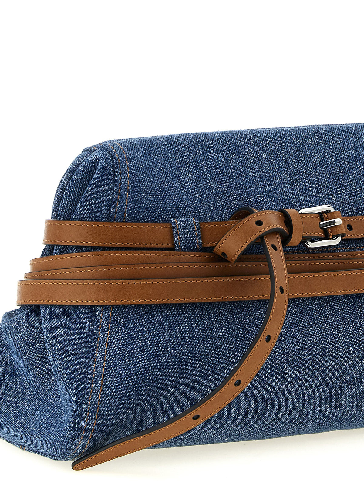 Blue Cotton Clutch Bag