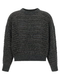 Gray Elastane Cardigan