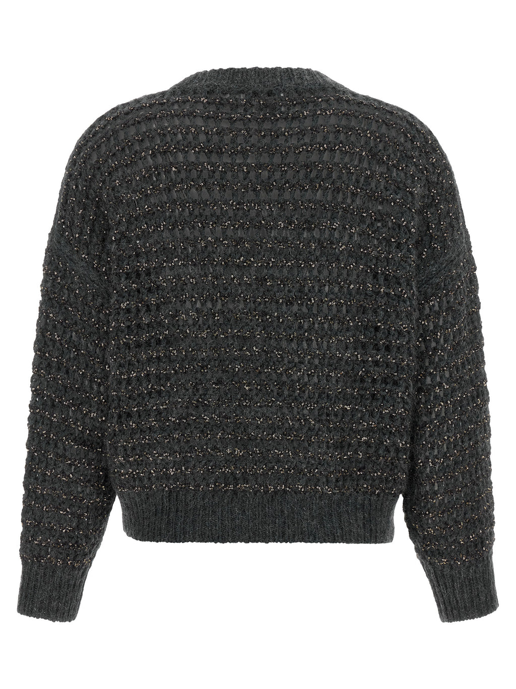 Gray Elastane Cardigan