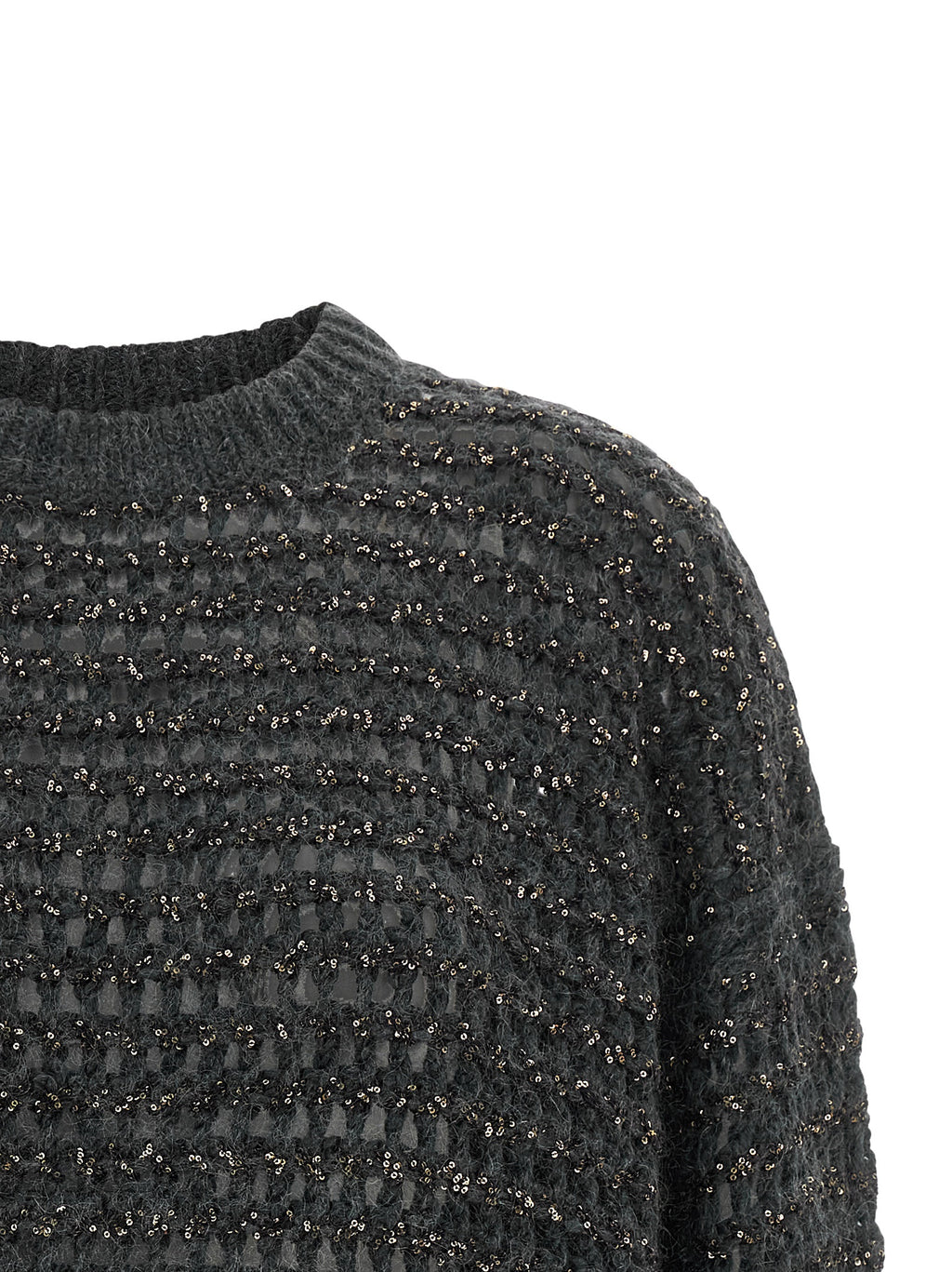 Gray Elastane Cardigan