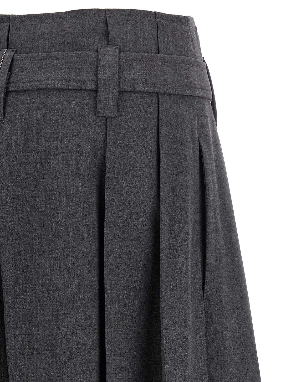 Gray Virgin Wool Bermuda Shorts