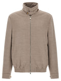 Beige Virgin Wool Bomber