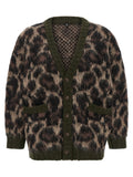 Brown Nylon Cardigan