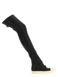 Black Lamb Leather Over The Knee