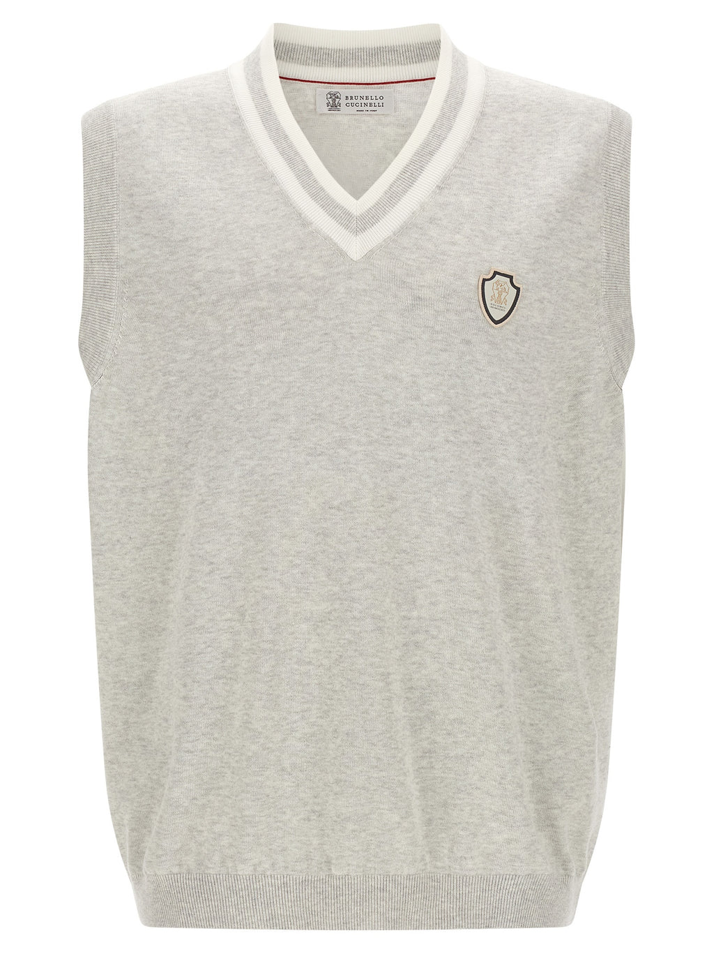 Gray Cotton Sleeveles Sweater