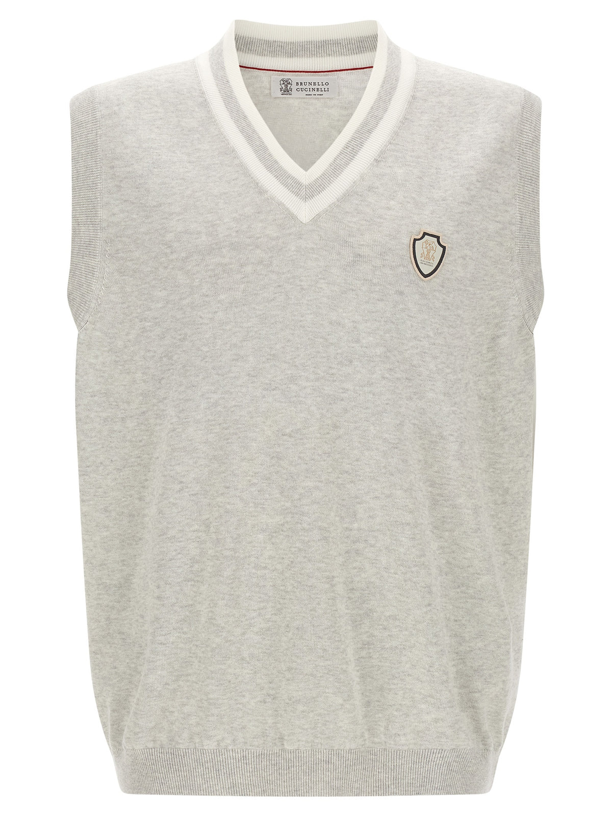 Gray Cotton Sleeveles Sweater