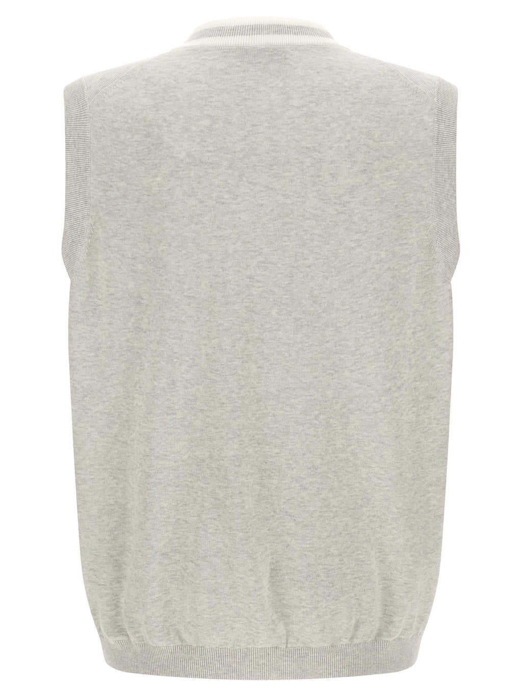 Gray Cotton Sleeveles Sweater