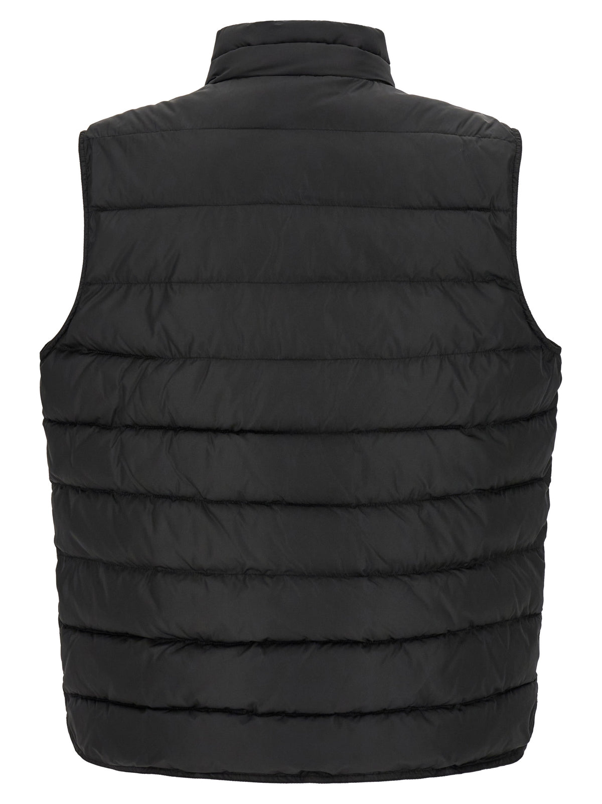 Black Polyester Sleeveless Jacket