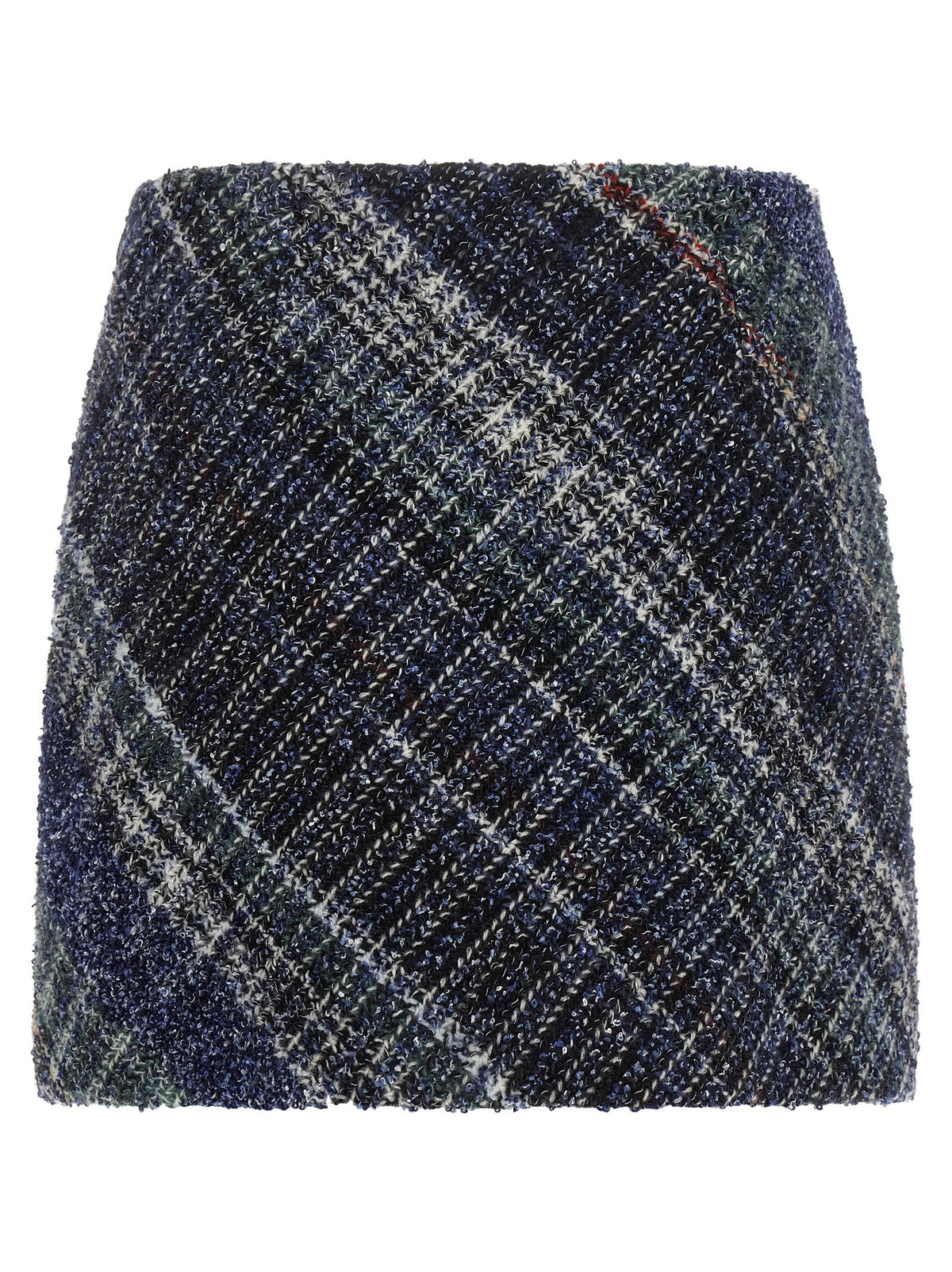 Blue Wool Long Skirt