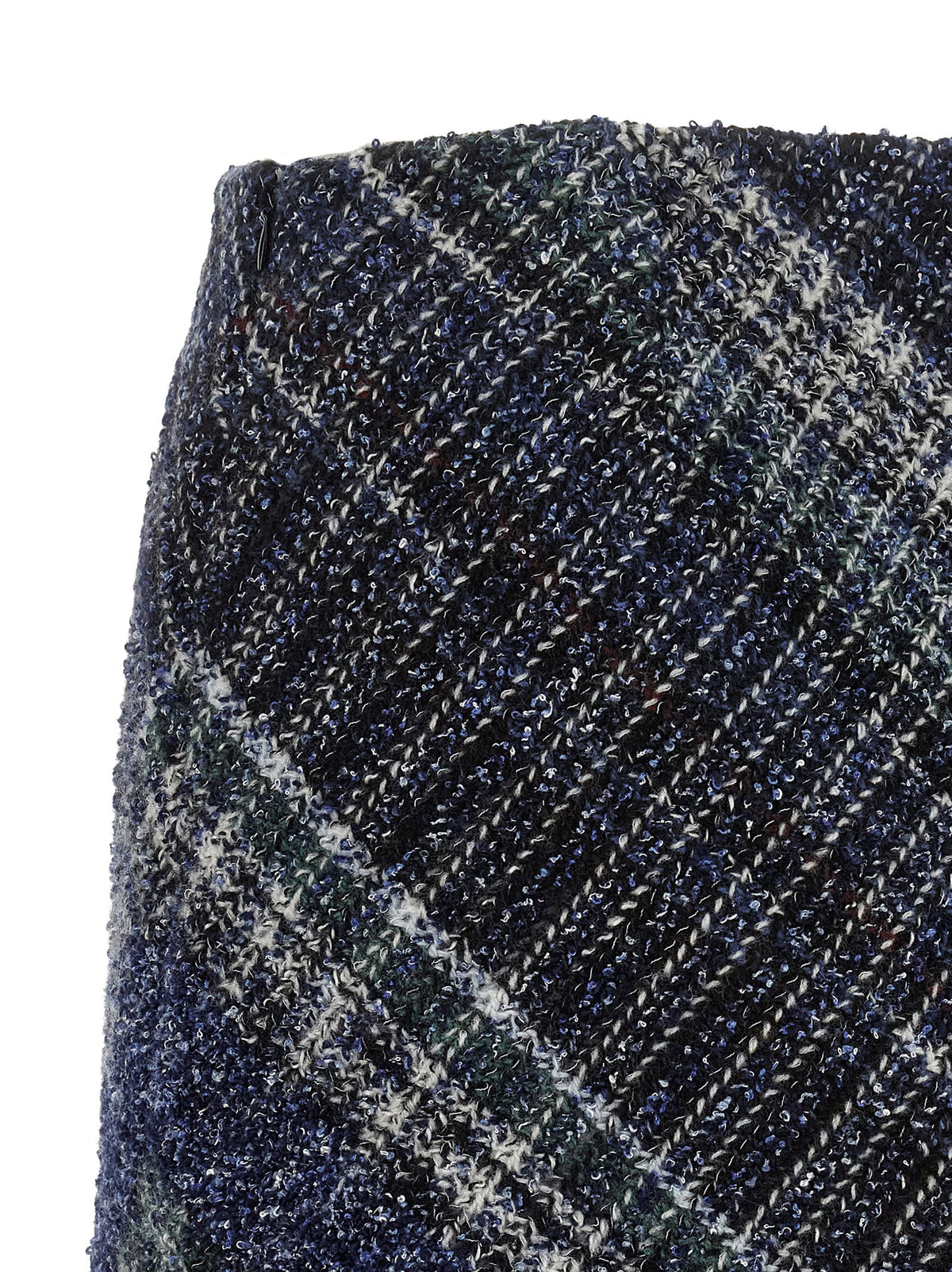 Blue Wool Long Skirt