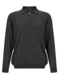 Gray Wool Polo Shirt