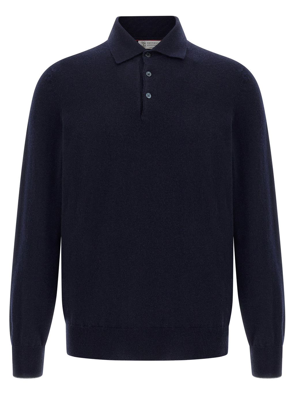 Blue Cashmere Polo Shirt