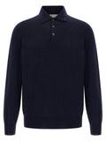 Blue Cashmere Polo Shirt