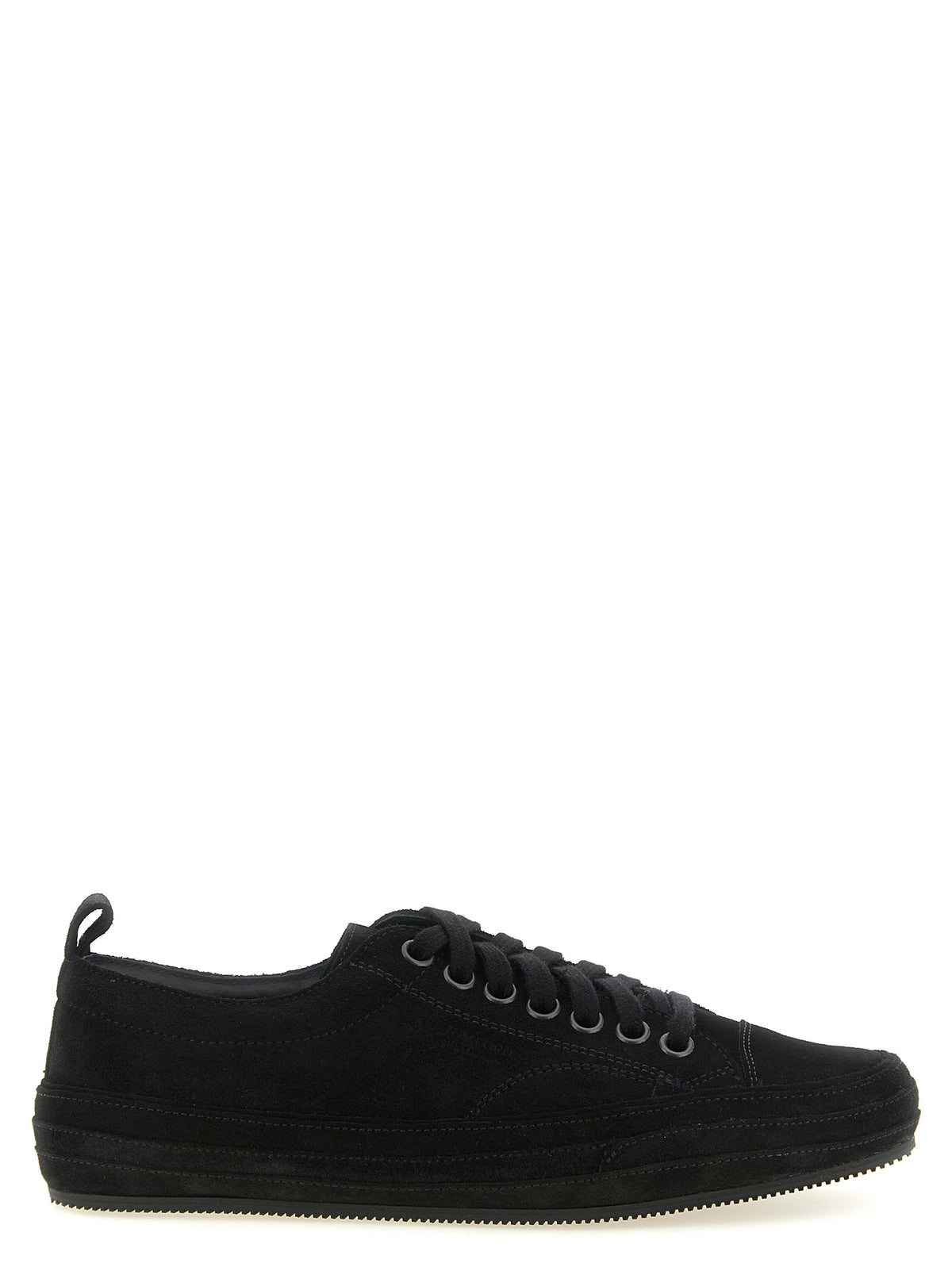 Black Leather Low Top Sneakers