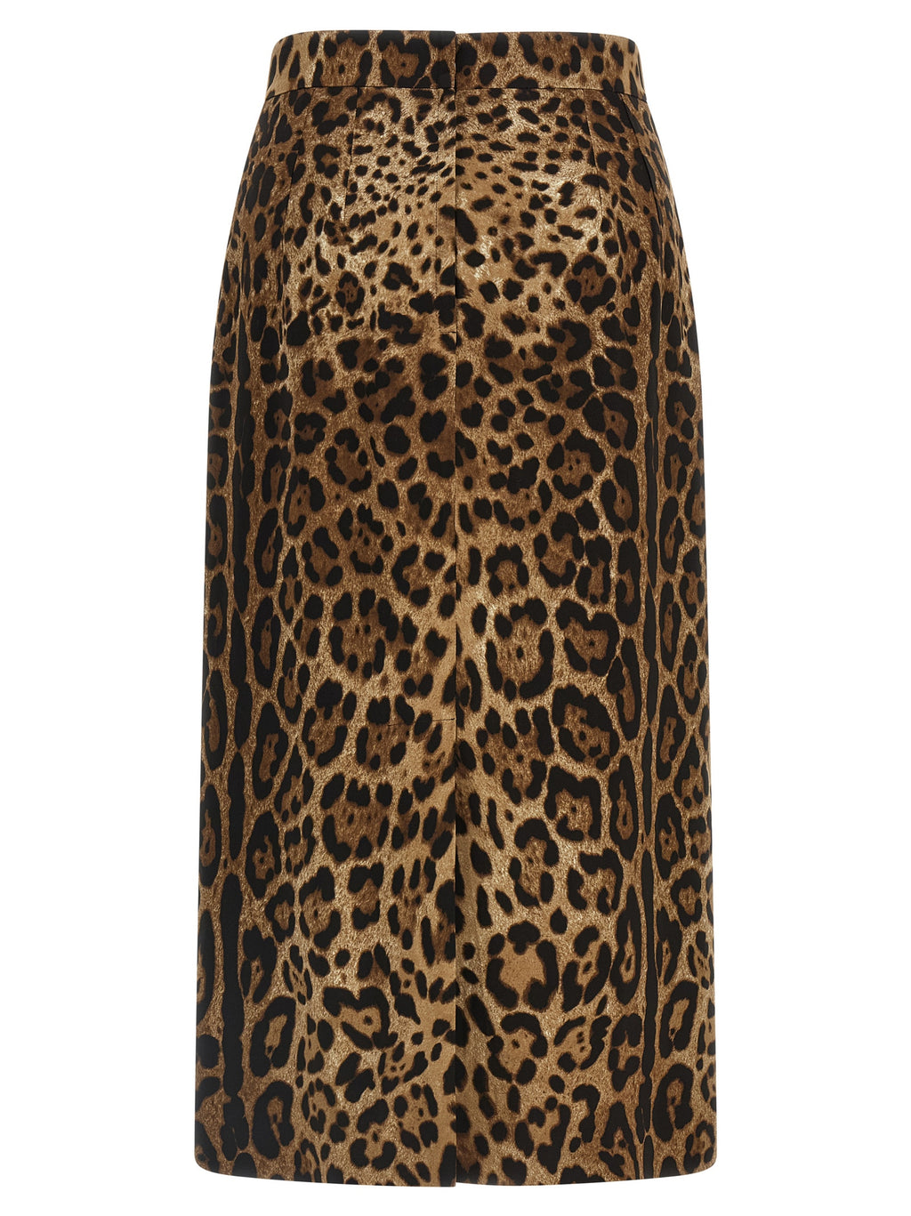 Brown Viscose Midi Skirt
