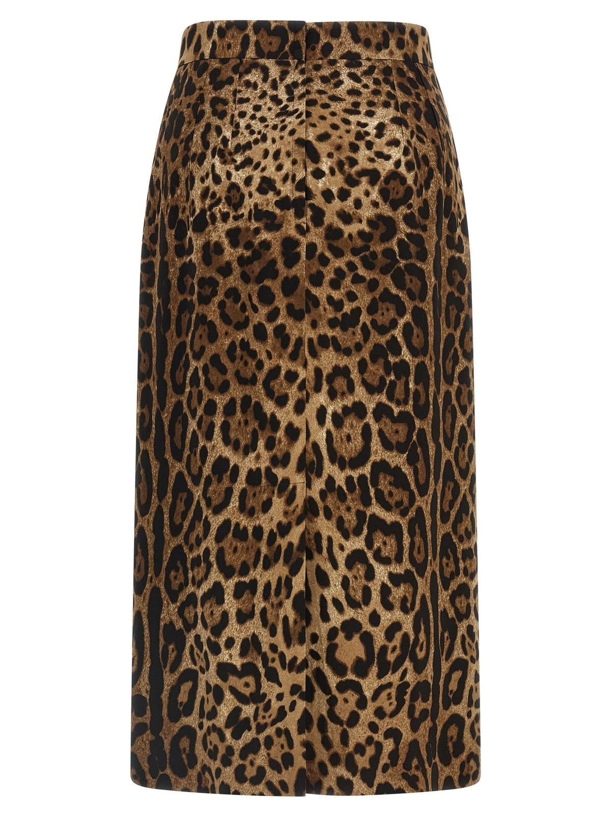 Brown Viscose Midi Skirt
