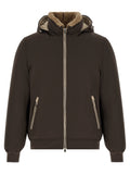 Brown Polyamide Full-Length Jacket