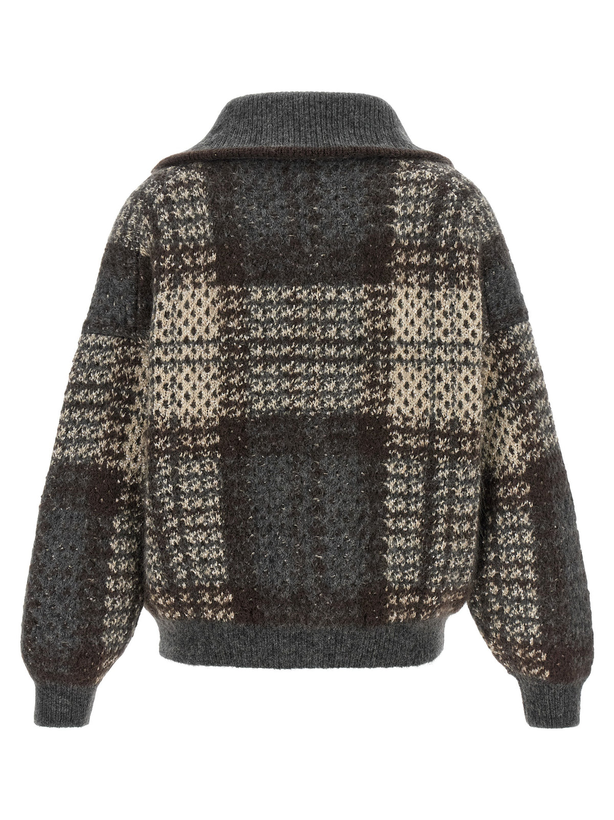 Gray Fabric Cardigan