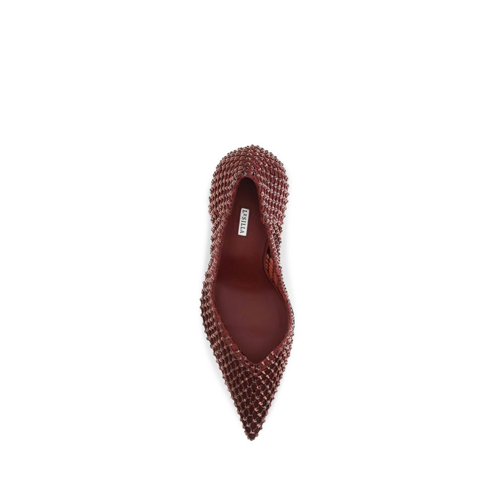 Red Crystals High Heel Pumps
