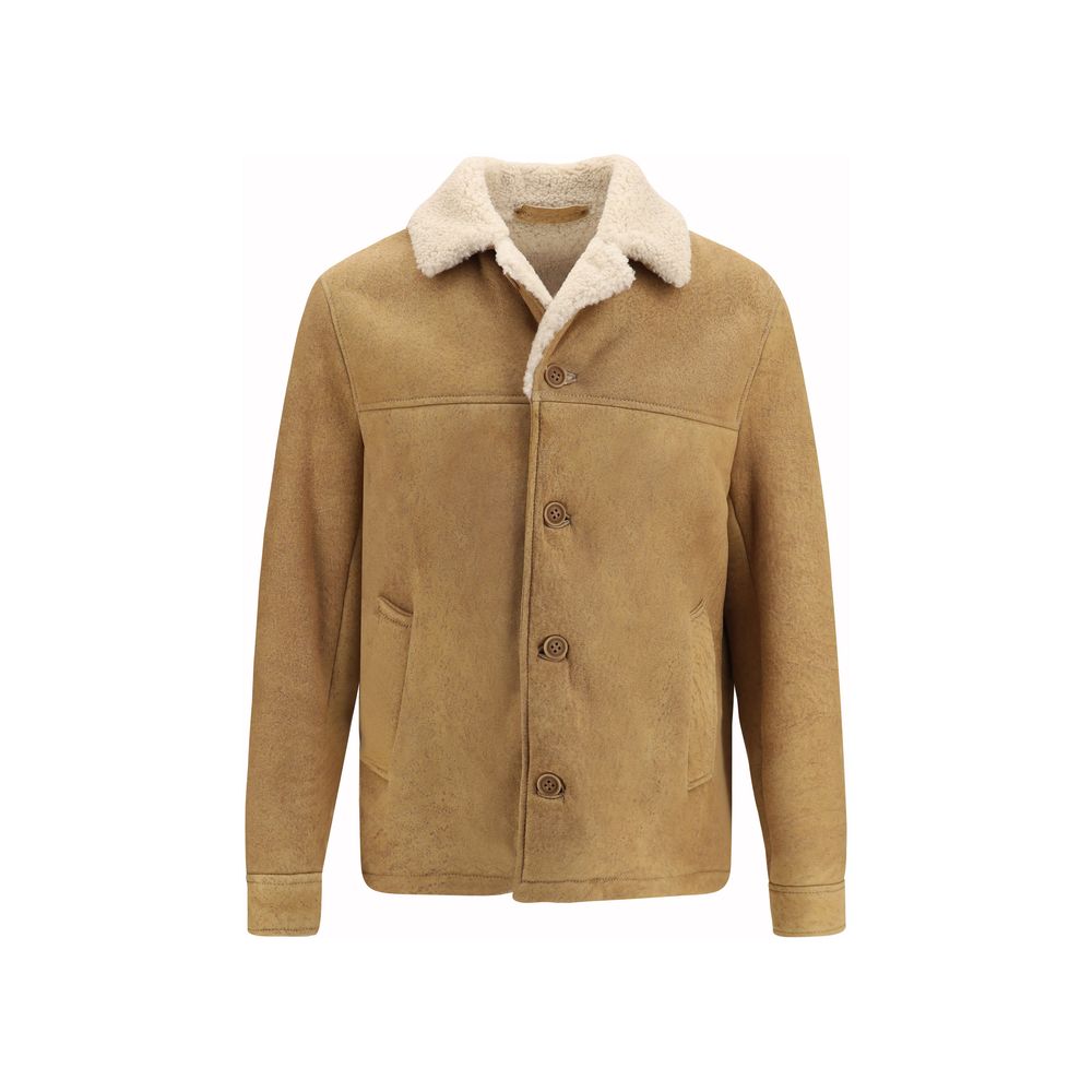 Brown Calf Leather Bos Taurus Full-Length Jacket