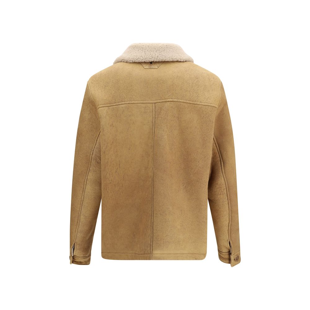 Brown Calf Leather Bos Taurus Full-Length Jacket
