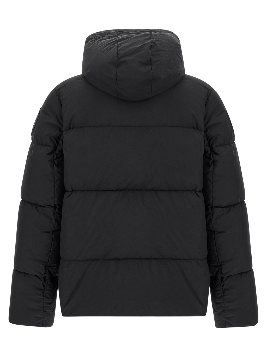 Black Polyamide Full-Length Jacket