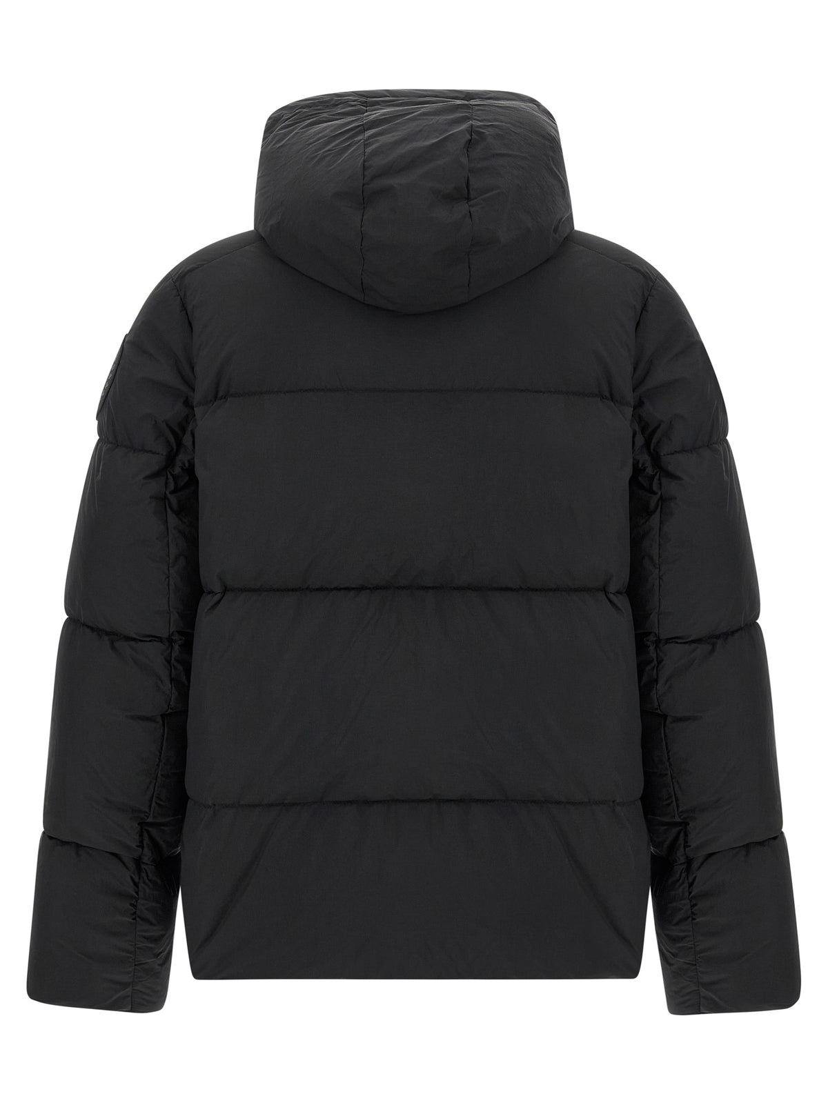Black Polyamide Full-Length Jacket