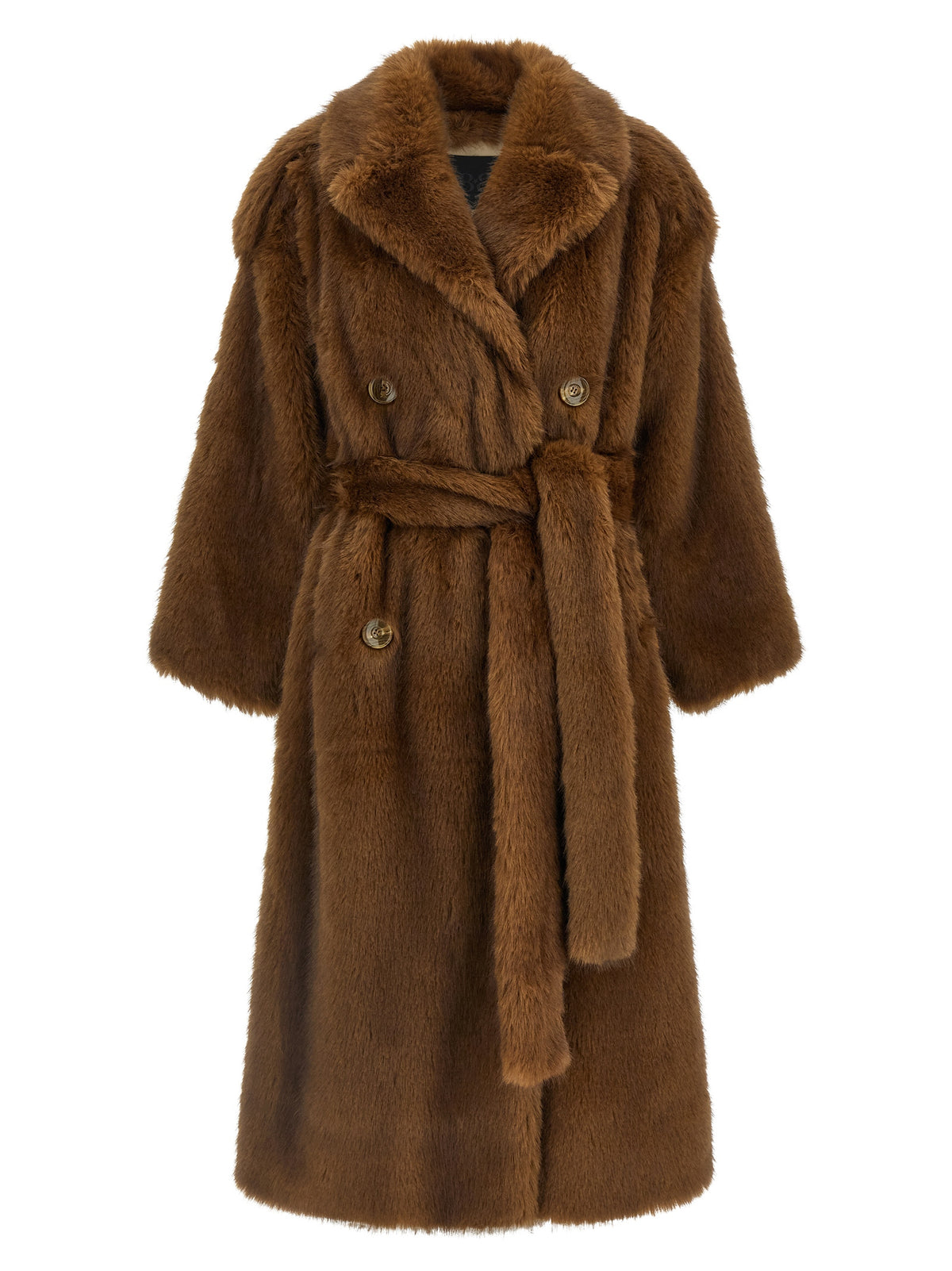 Brown Polyester Coat