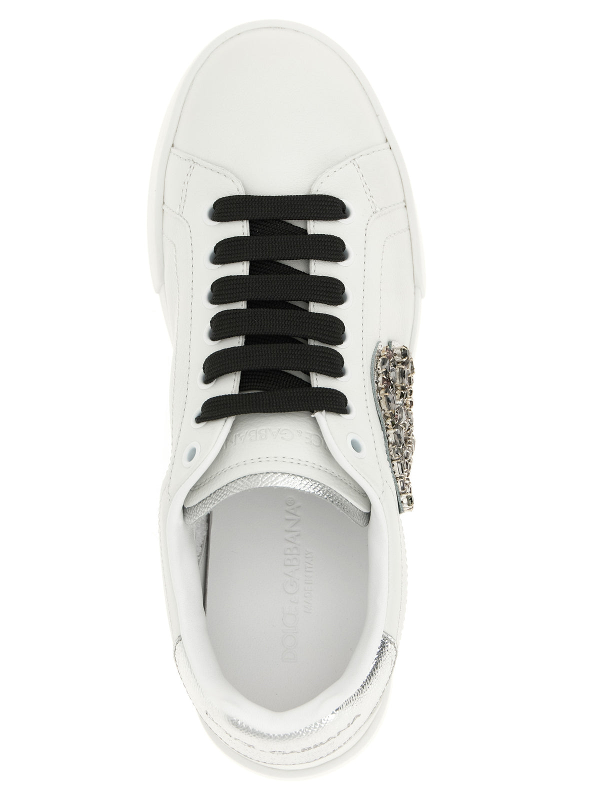 Silver Calfskin Low Top Sneakers