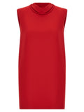 Red Silk Short Dress