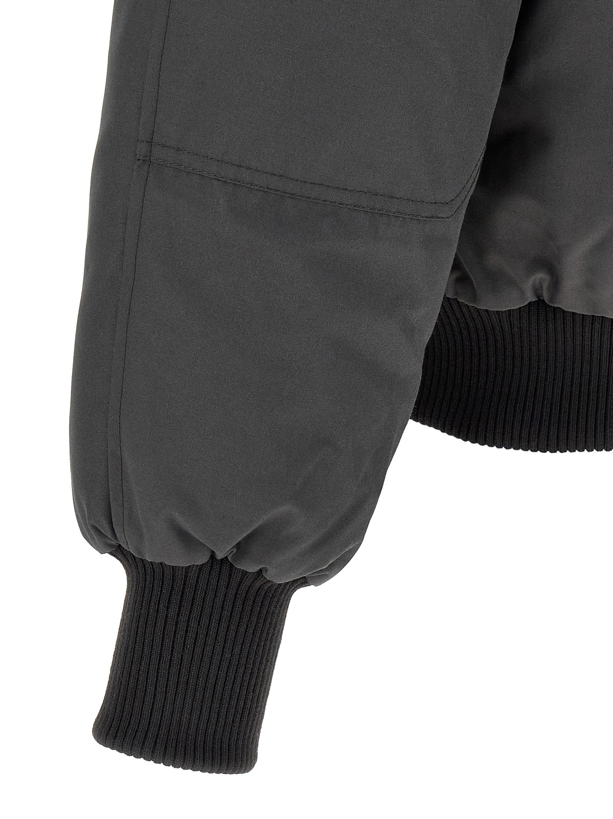Gray Polyester Bomber