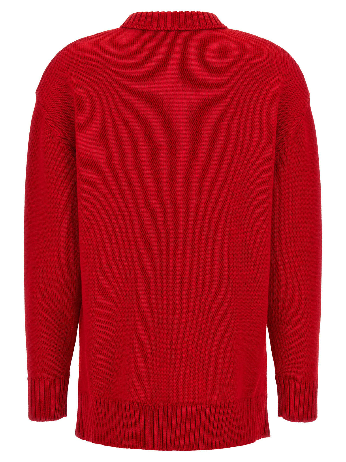 Red Virgin Wool Cardigan