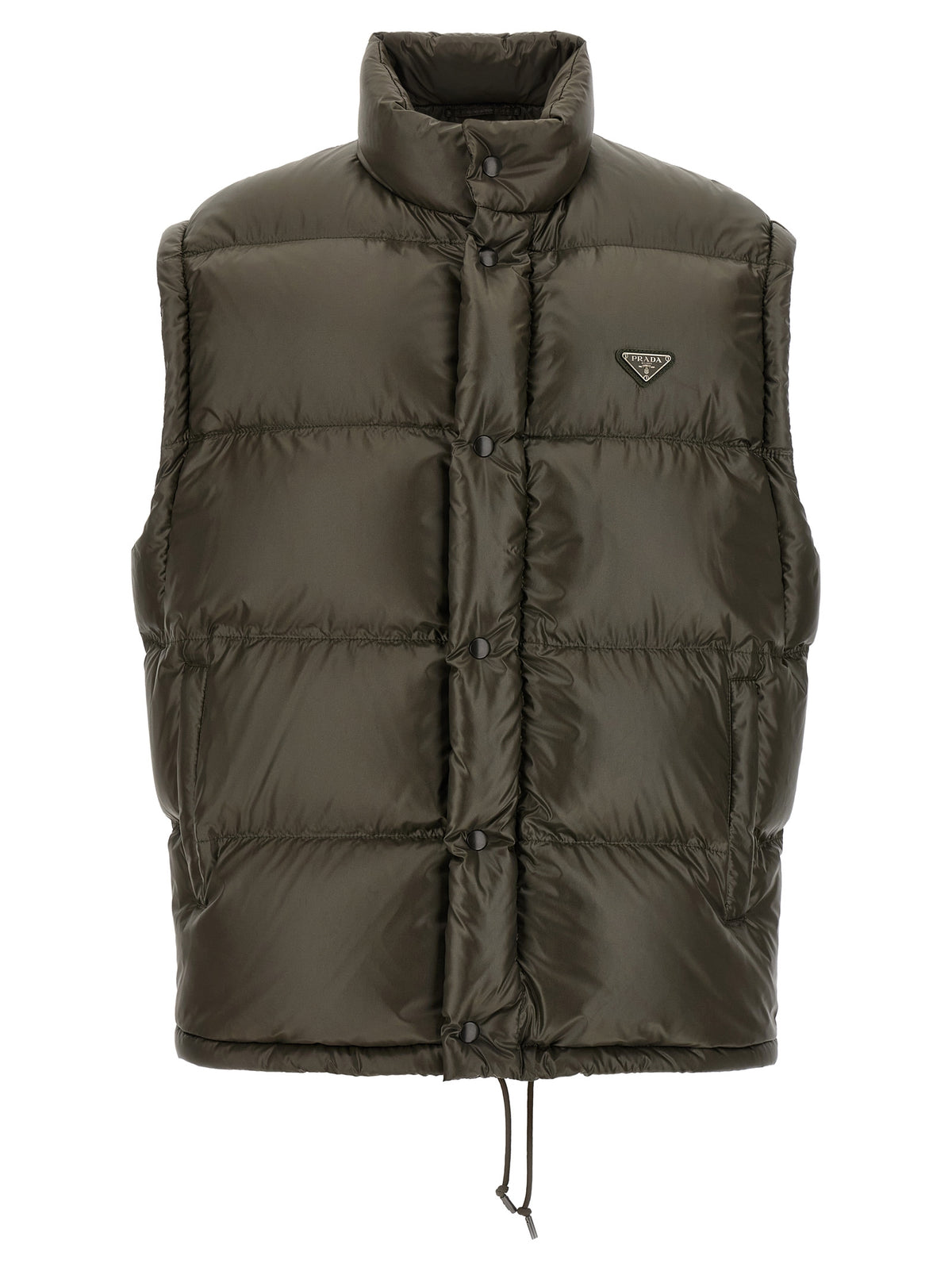 Gray Recycled Polyamide Full-Length Jacket