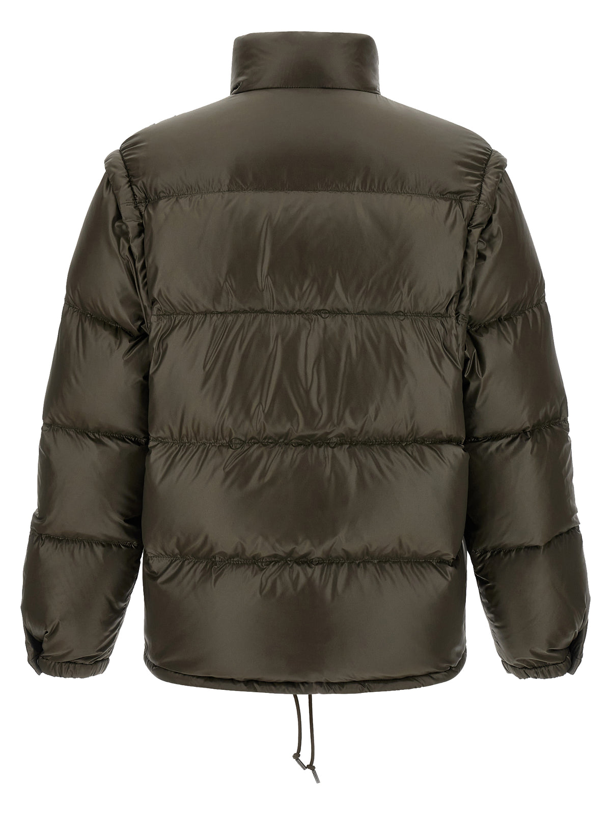 Gray Recycled Polyamide Full-Length Jacket
