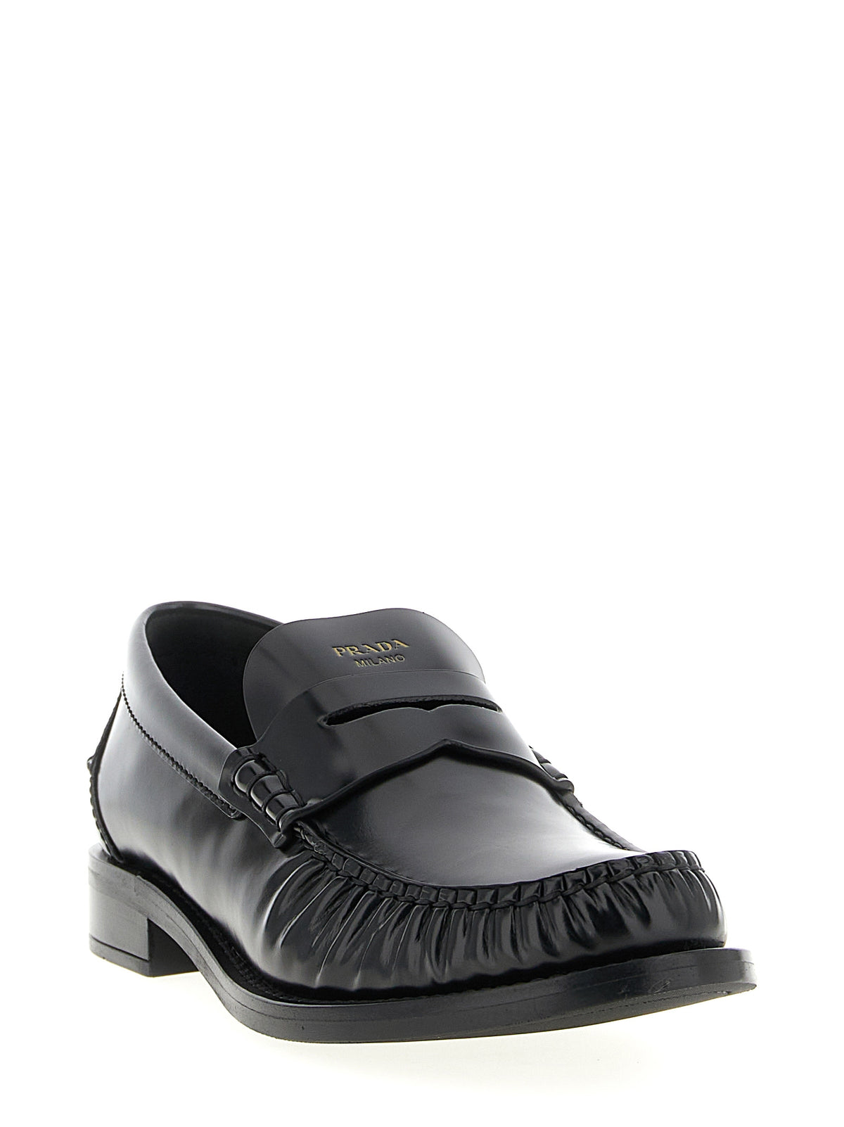 Black Calfskin Slip-On Loafers