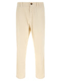 Beige Cotton Casual Pants