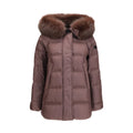 Bordeaux Polyester Full-Length Jacket
