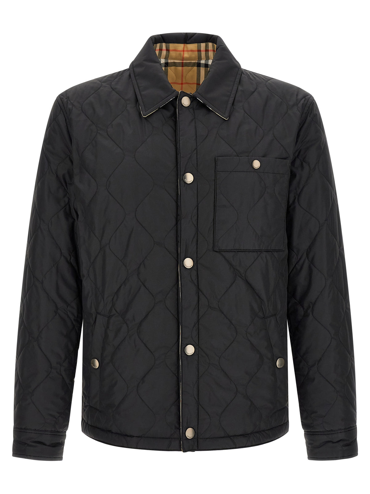 Black Polyamide Full-Length Jacket