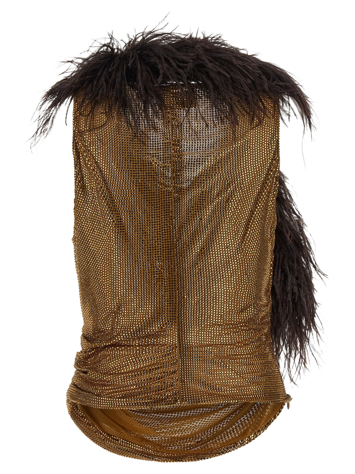 Gold Polyamide Tank Tops