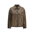 Brown Lamb Ovis Aries Leather Jacket