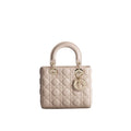 Beige Lamb Leather Handbag