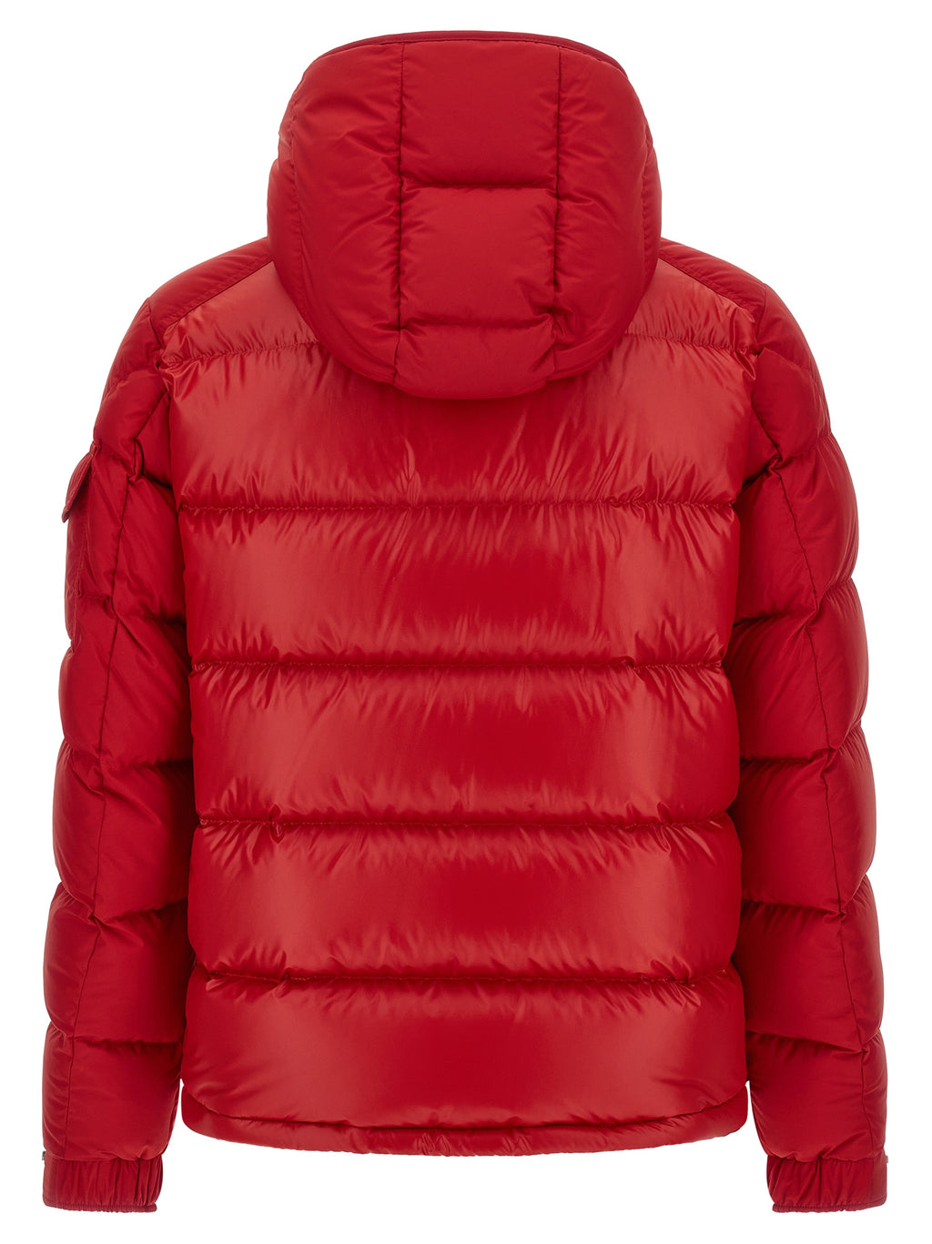 Red Polyester Full-Length Jacket