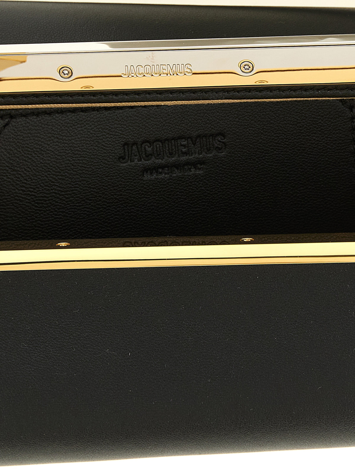 Black Lamb Leather Clutch Bag