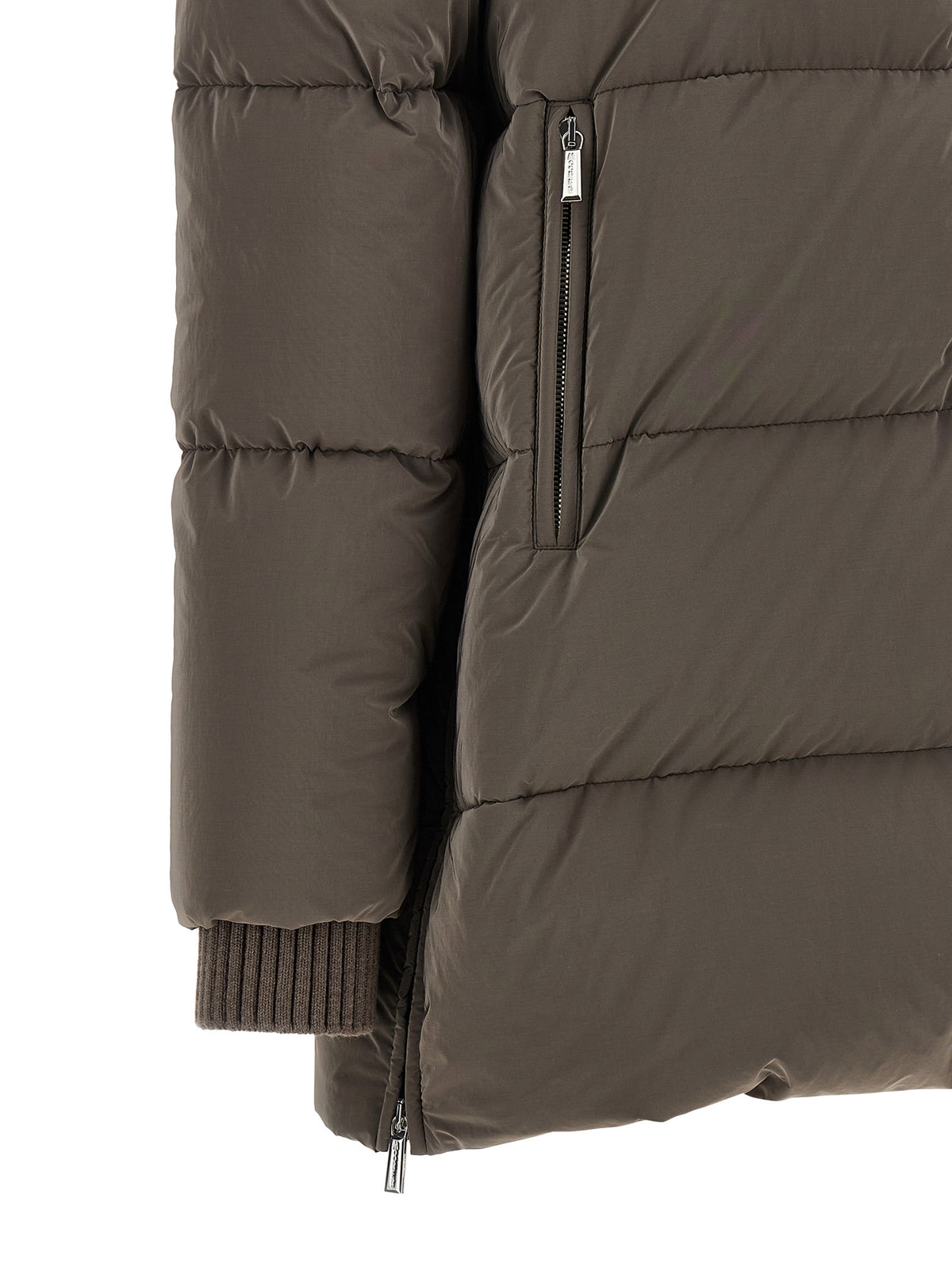 Brown Wool Full-Length Jacket