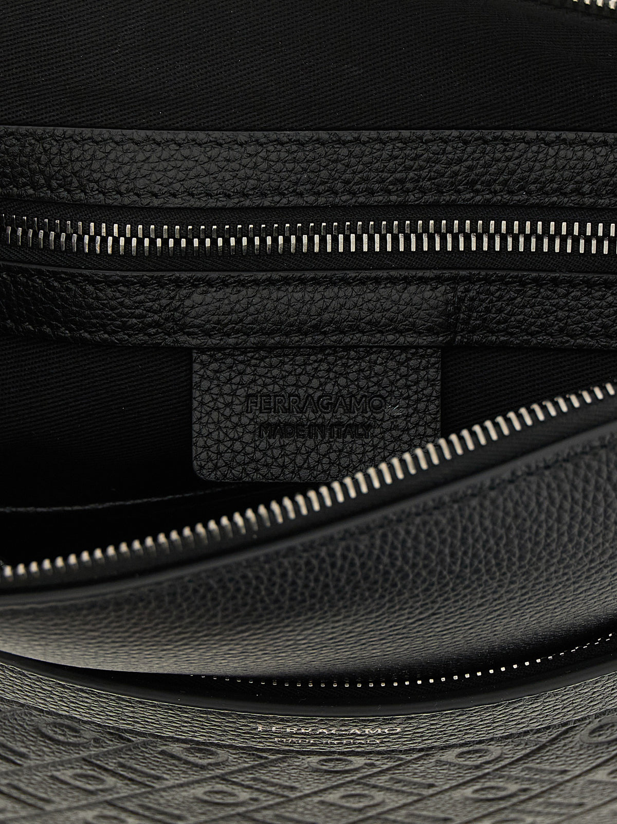 Black Calfskin Crossbody Bag