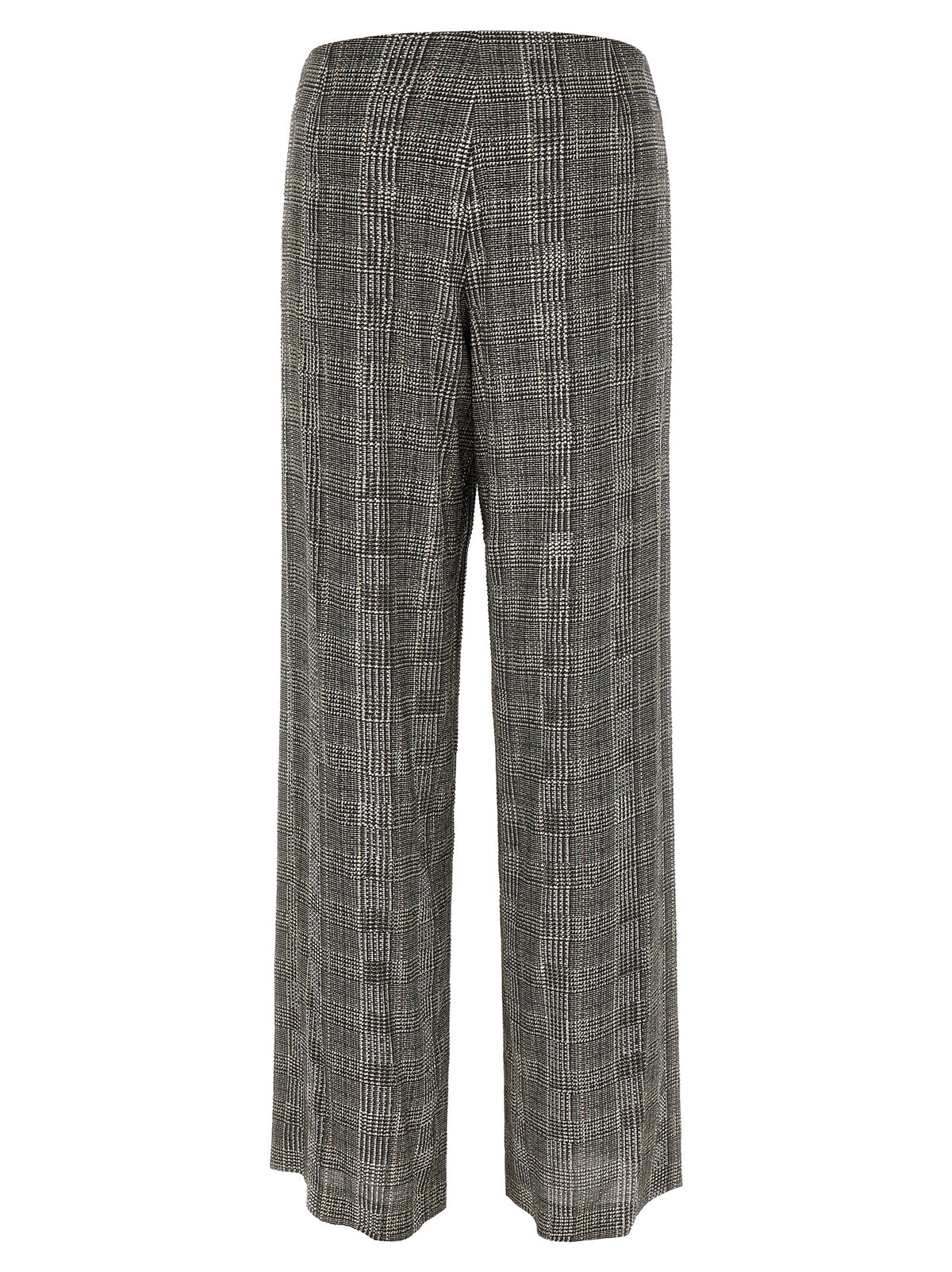 Gray Viscose Casual Pants
